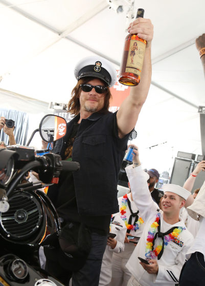 New York City - May 29, 2016: Norman Reedus Toasts the Troops with Sailor Jerry Spiced Rum During NYC Fleet Week, during a Fleet Week appreciation party at the corner of 44th Street and 12th Avenue. - PICTURED: Norman Reedus - PHOTO BY: Sara Jaye Weiss
