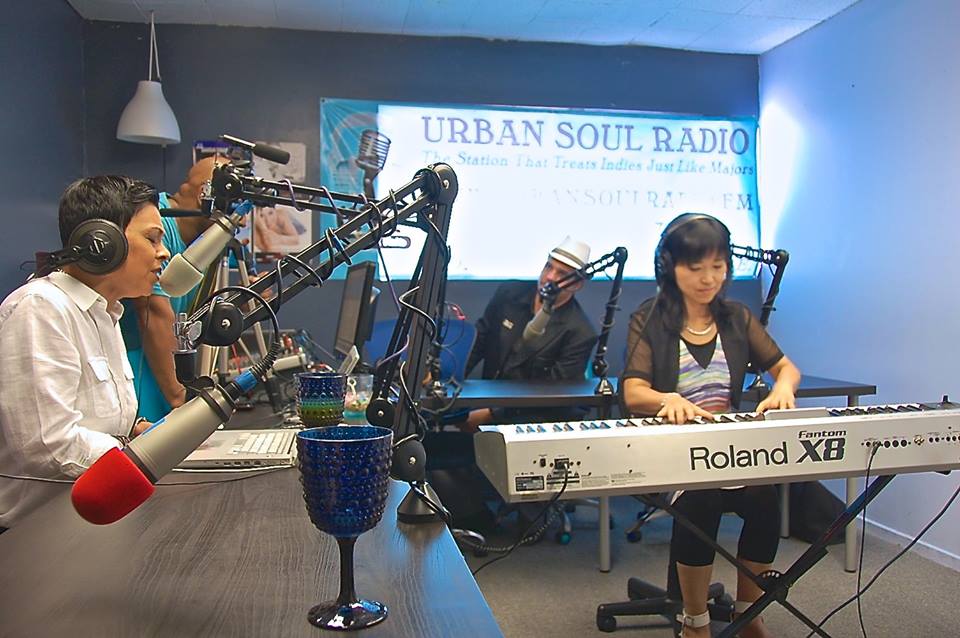 Aysha, Mikey Adam Cohen and Keiko Matsui at Urban Soul Radio