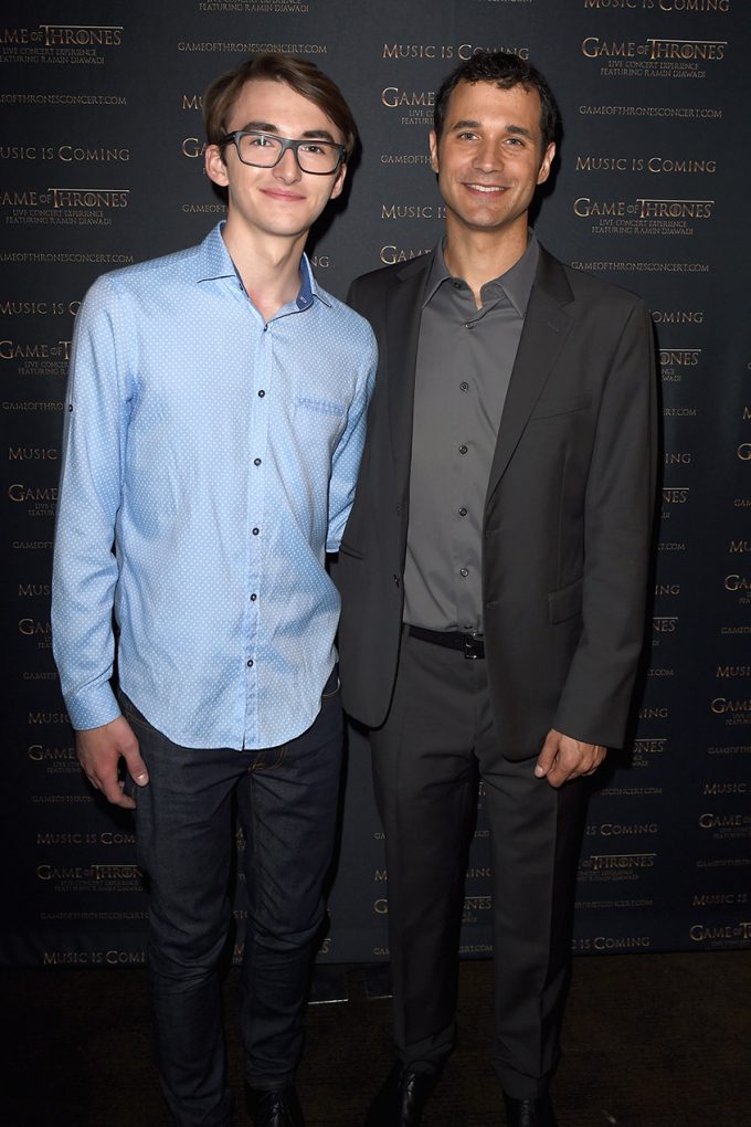 Actor Isaac Hempstead Wright and composer Ramin Djawadi .”Game Of Thrones” Live Concert Experience Announcement Event