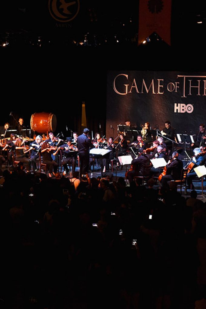 A full orchestra performs. “Game Of Thrones” Live Concert Experience Announcement Event