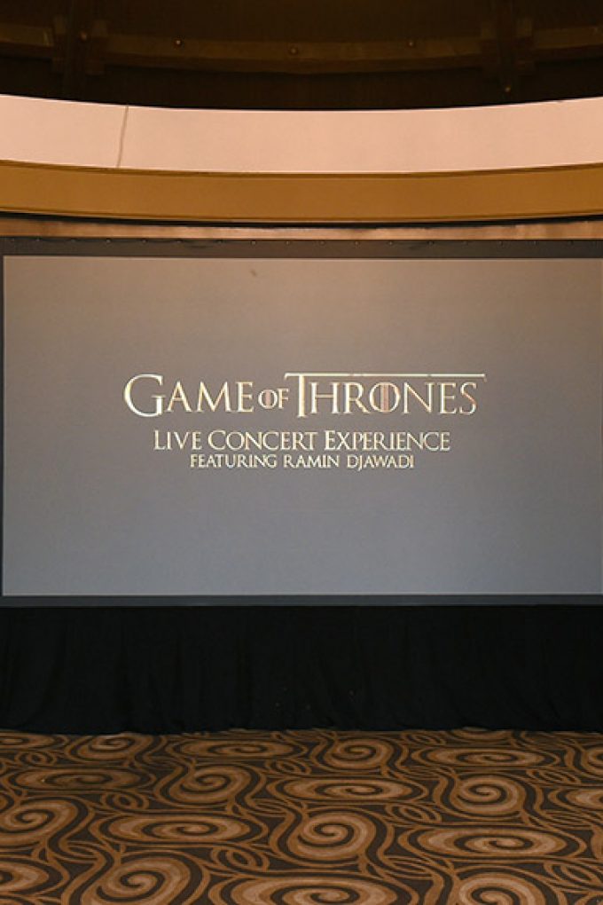 An interactive display .”Game Of Thrones” Live Concert Experience Announcement Event
