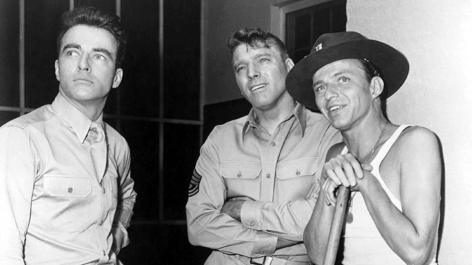 (L-R) Montgomery Clift, Burt Lancaster, Frank Sinatra in "From Here to Eternity"