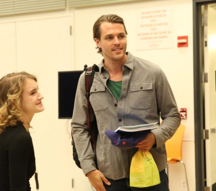 Cast members Catherine Combs and Dave Register during rehearsal for the Young Vic production of “A View From the Bridge.”