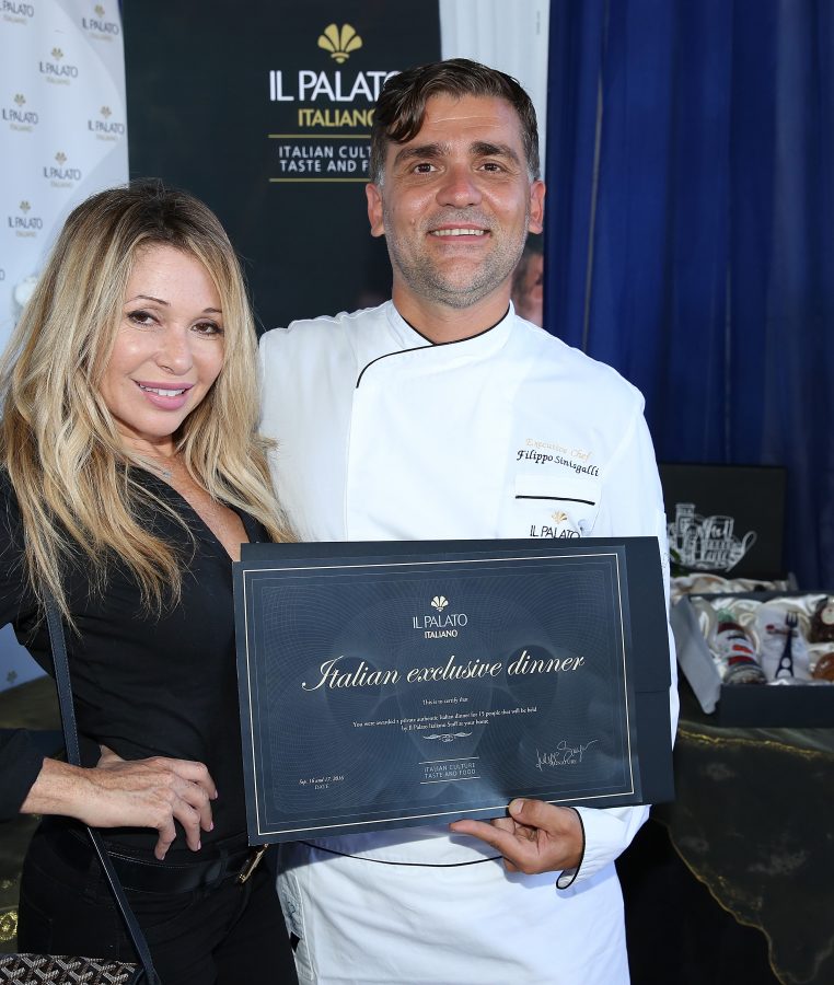 Actress Elizabeth Daily and chef Filippo Sinisgalli