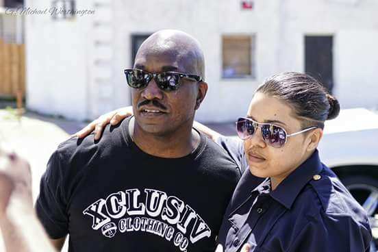 Actor Clifton Powell and actress Unique Hardbody Castellanos who is also currently in Orange is the New Black in a scene from Chase Street