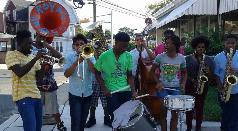 Camden HS band appearing in the Chase Street Television Series