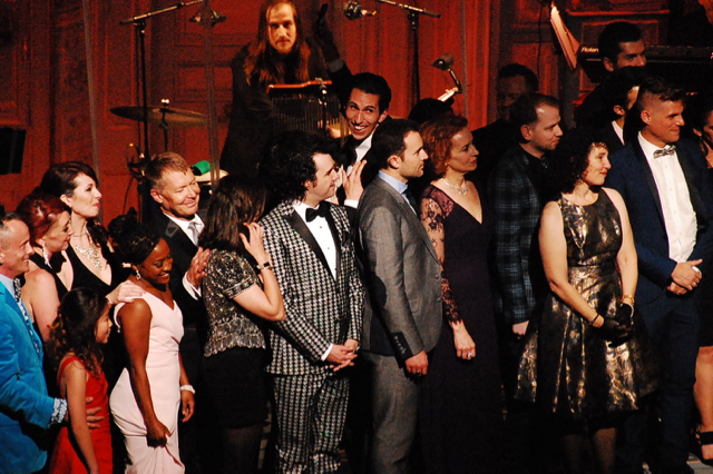 The Boy From Oz Cast and crew accepting awards for Best Production of a Musical (Intimate Theatre)
