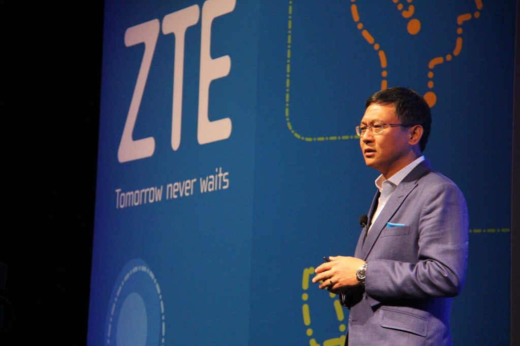 ZTE's Lixin Cheng, CEO & Chairman ZTE USA welcomes guests (Photo by: Fredwill Hernandez/The Hollywood 360)