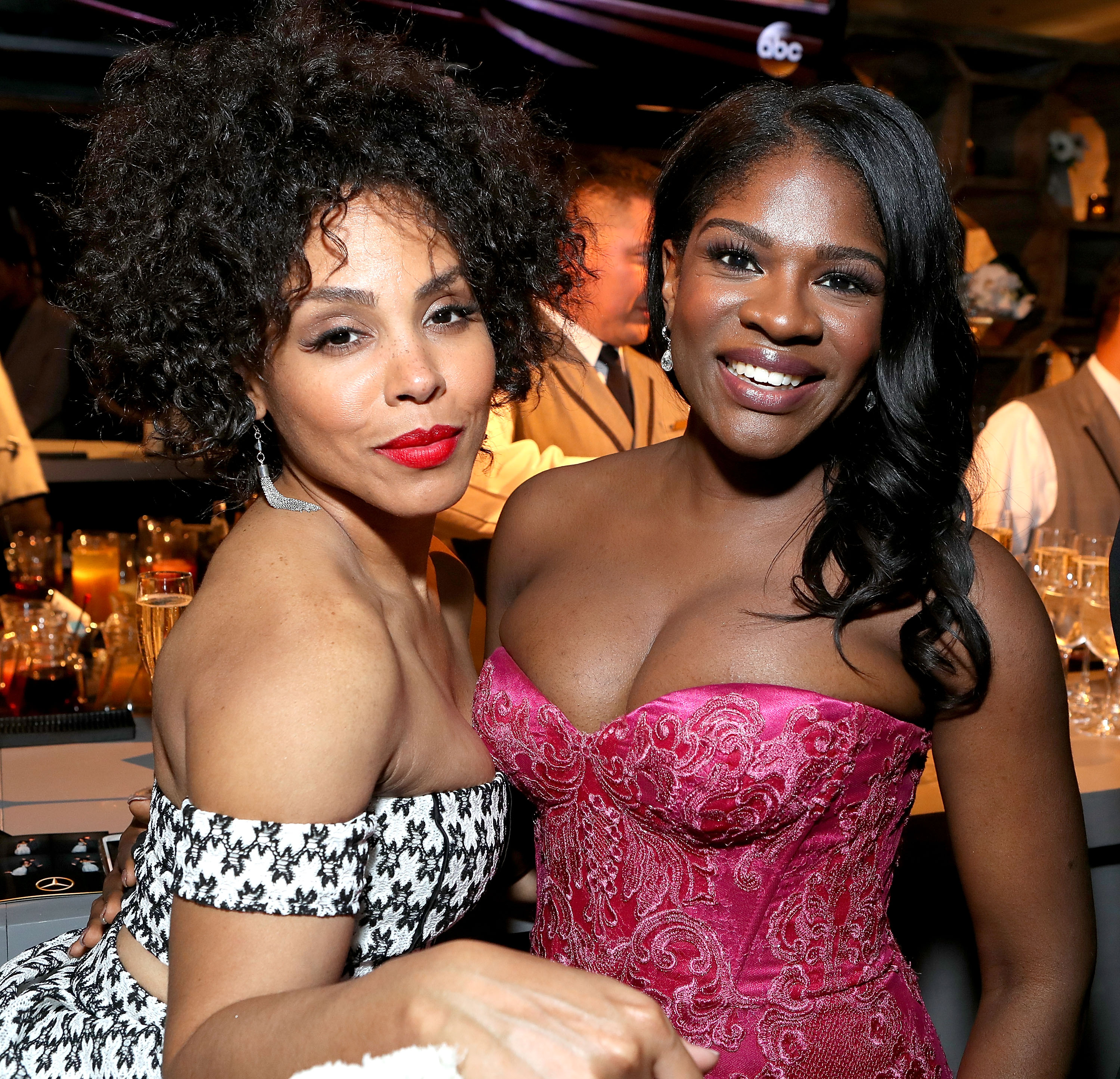  Actresses Amirah Vann (L) and Edwina Findley (Photo by Randy Shropshire/Getty Images for Mercedes-Benz USA)