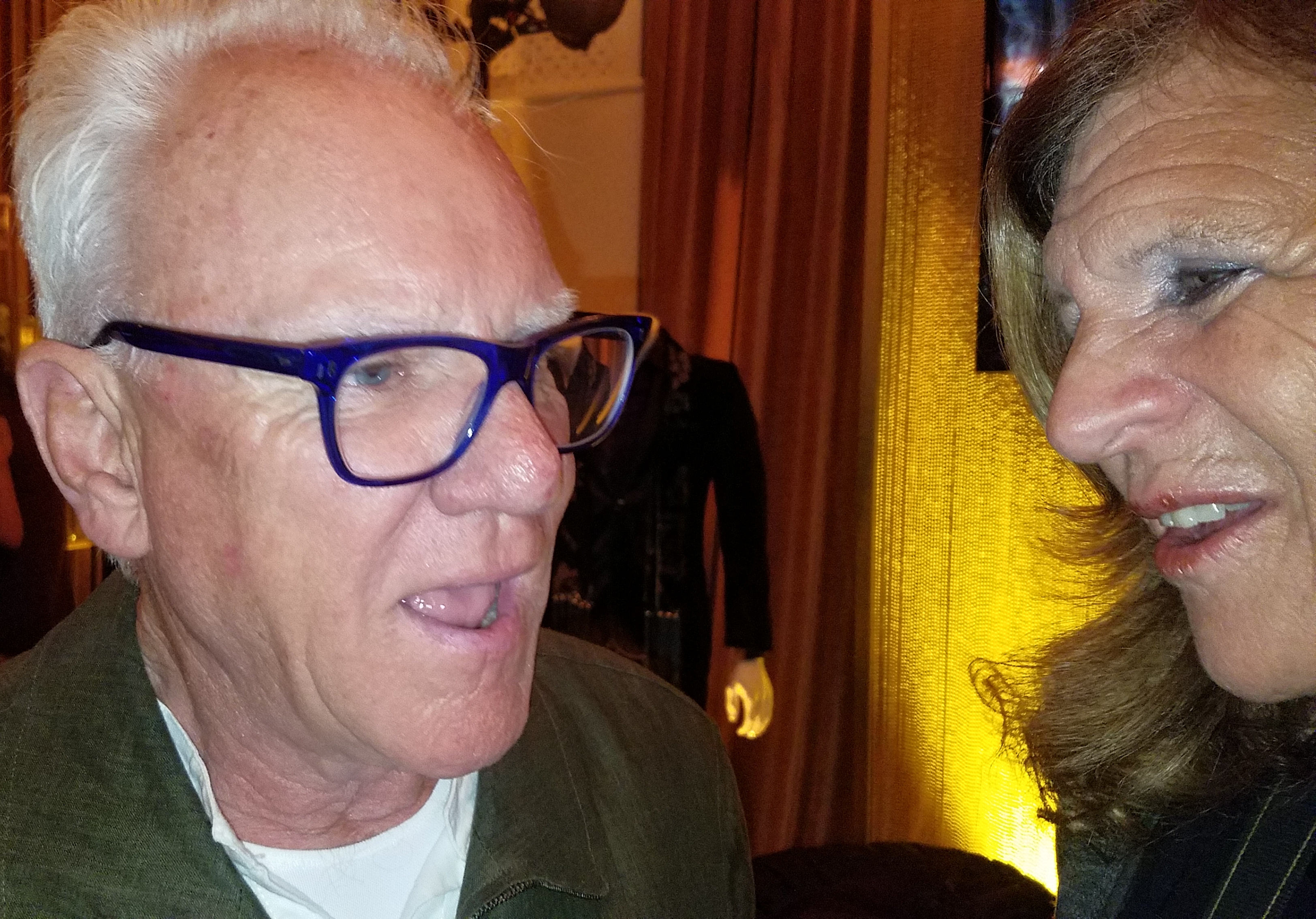 Malcolm McDowell talking with The Hollywood 360's Sheryl Aronson