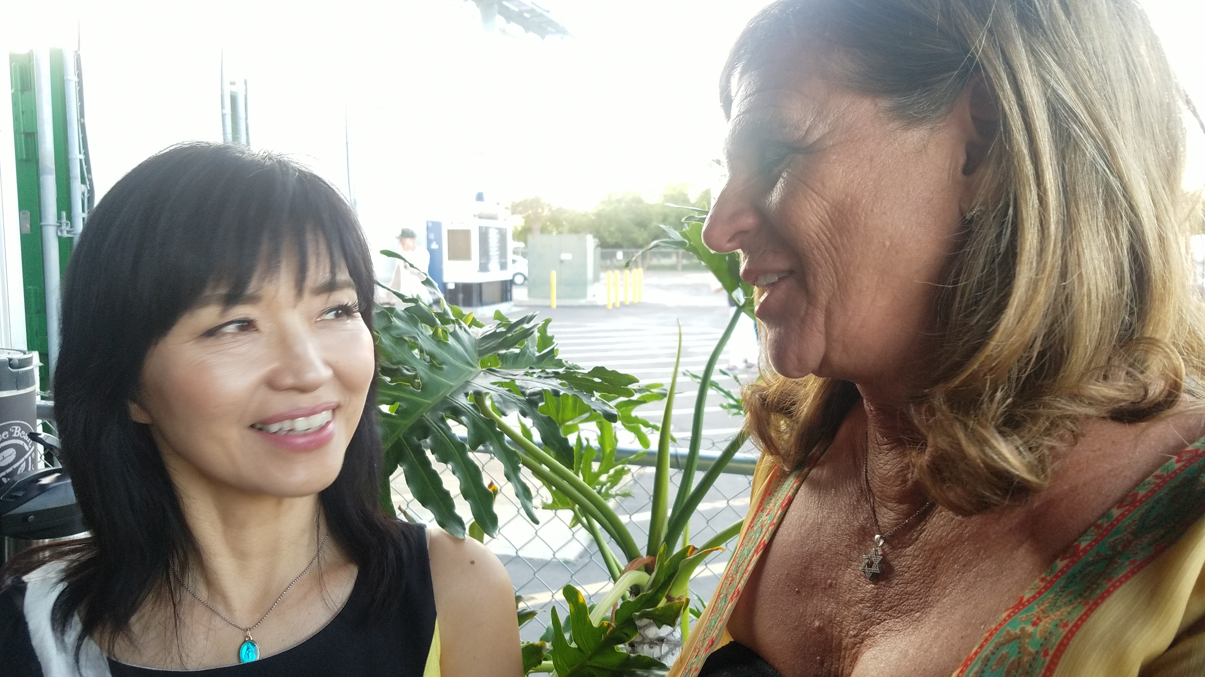 Keiko Matsui being interviewed by The Hollywood 360s Sheryl Aronson