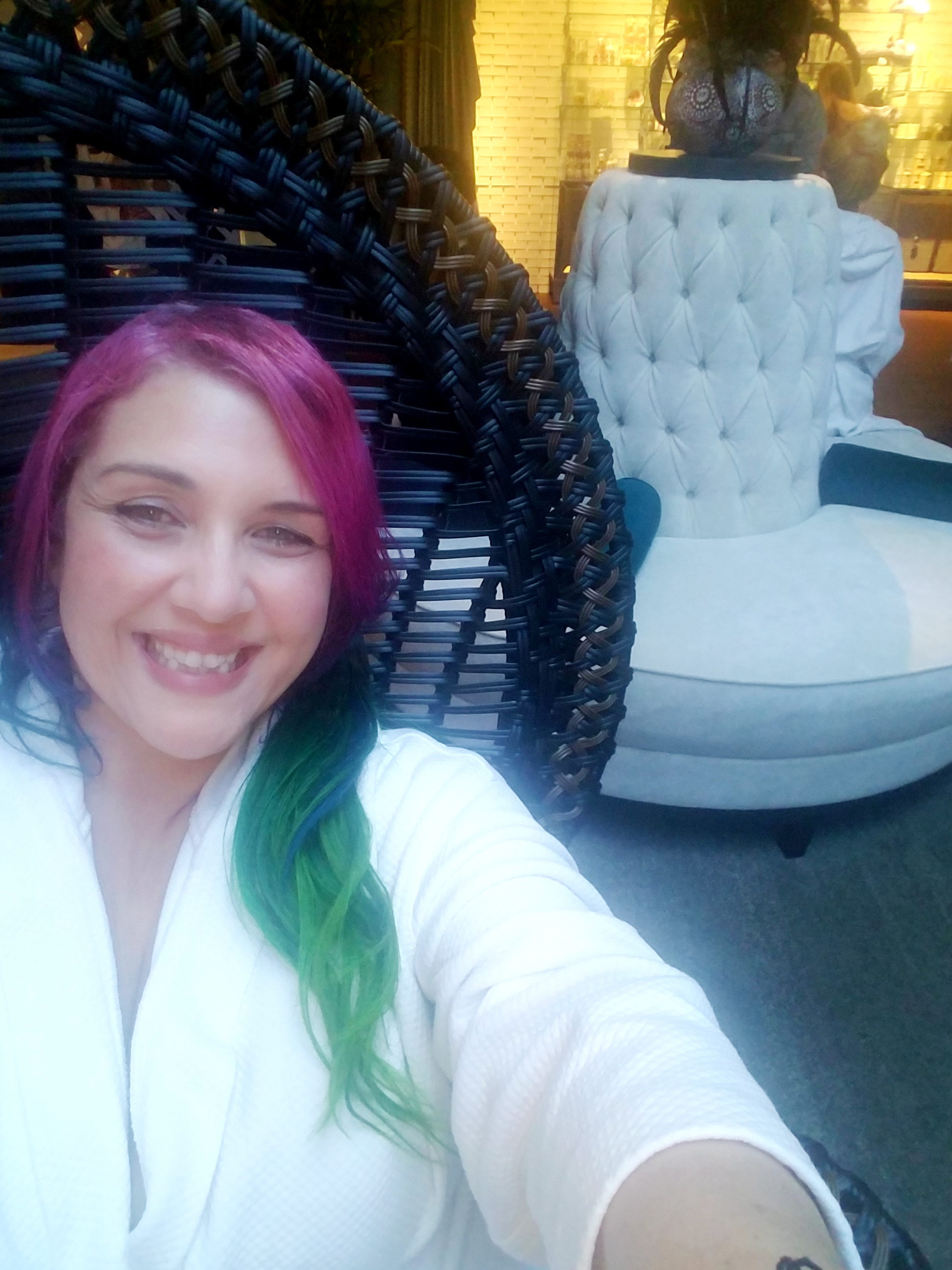 Editor of The Hollywood 360 , Linita Masters enjoying a spa day at Burke Williams Hollywood