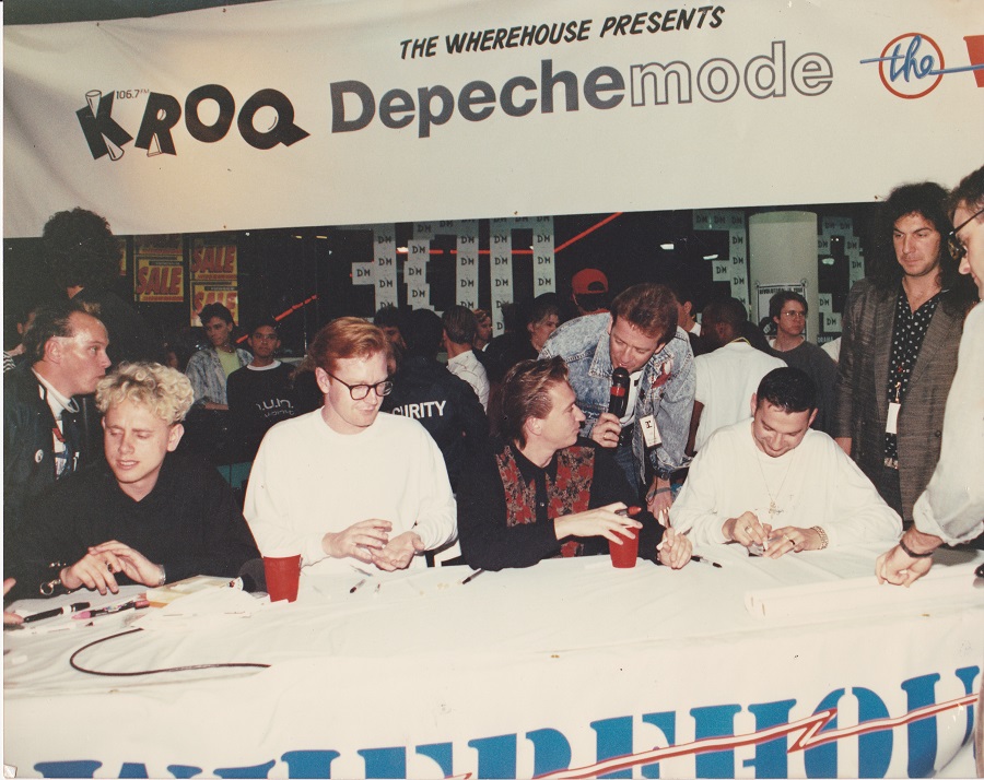 With DMode minutes before Wherehouse Records riot started 1990