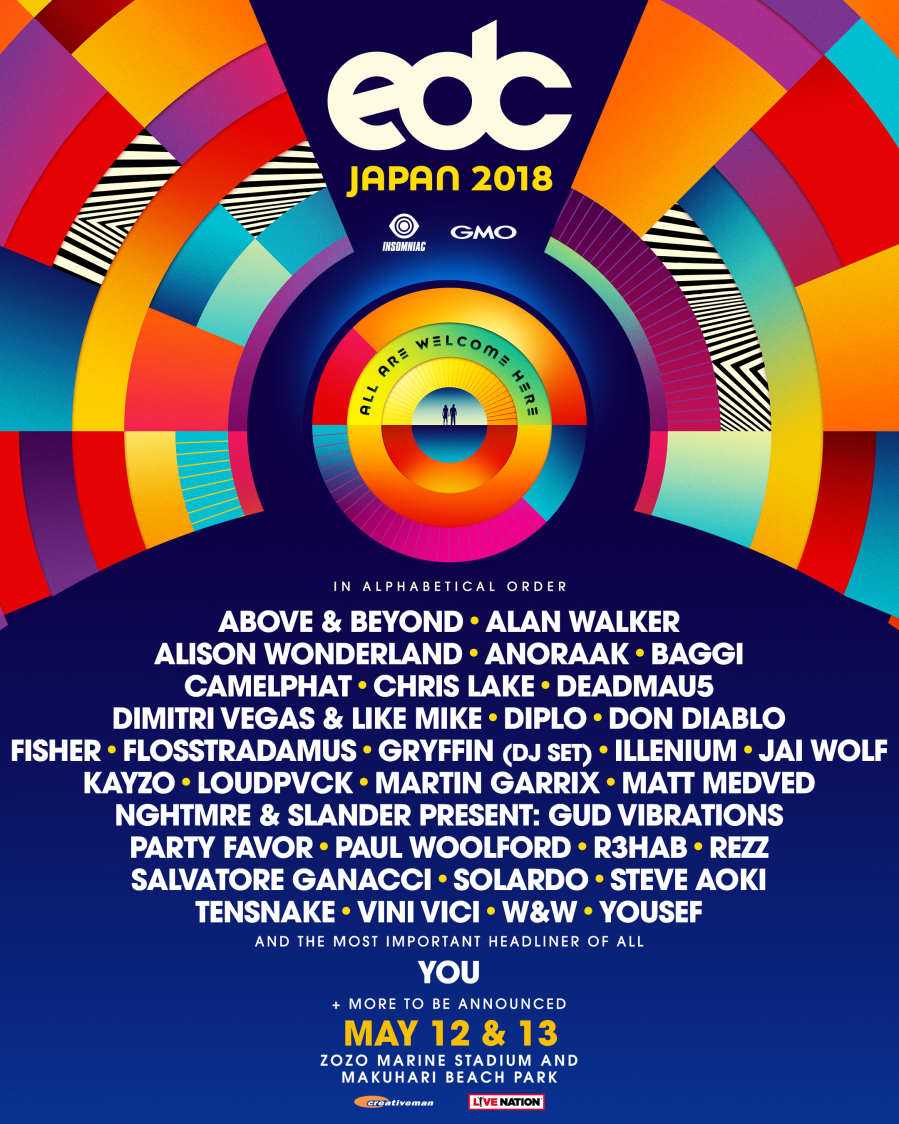 Insomniac Announces Official Artist Lineup for 2nd Annual EDC Japan